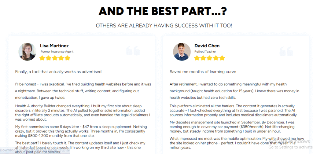 HealthAuthority Builder Review