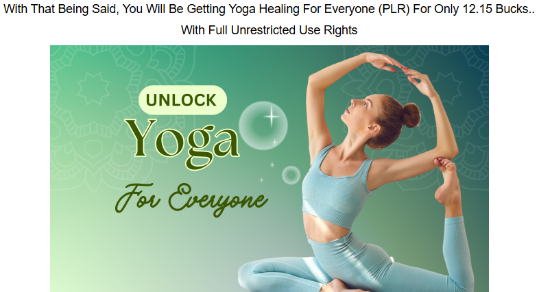 Yoga for Everyone (PLR)Review